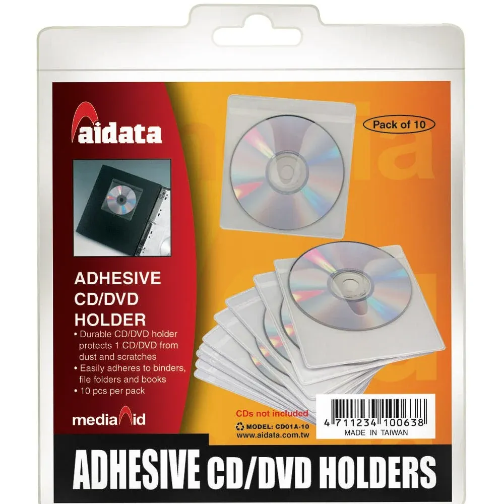 AIDATA CD01A-10 ADHESIVE CD HOLDER