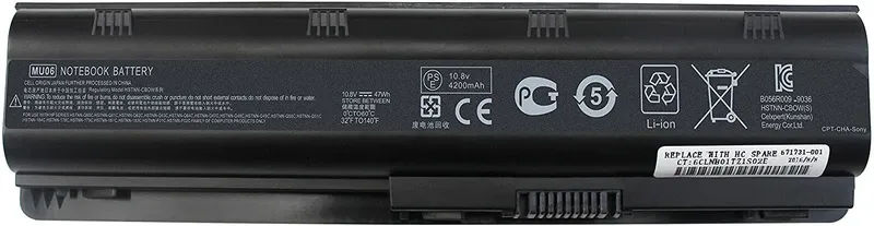 Replacement Battery Compatible with HP Laptops | MU06 593553-001 593554-001 Laptop Battery for HP Pavilion G4 DM4 M4 G6 G7 G42 G56 G62 G72, HP Spare 593553-001, HP Compaq Presario CQ32 CQ42 CQ43