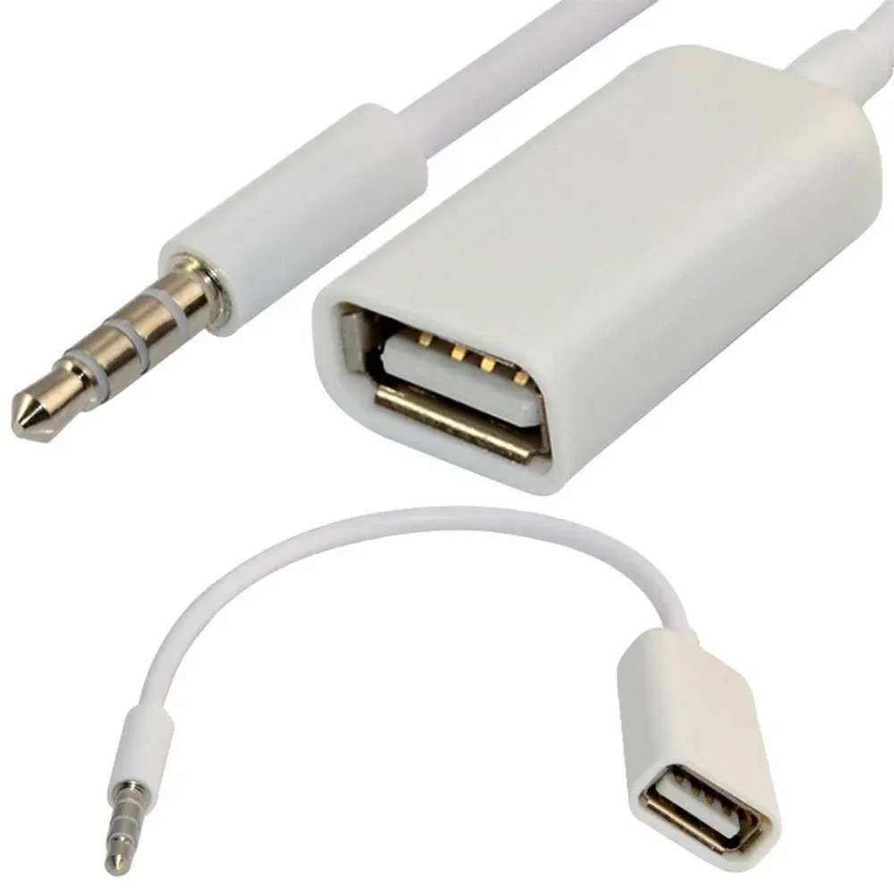 3.5mm AUX Male to USB 2.0 Female Adapter Cable