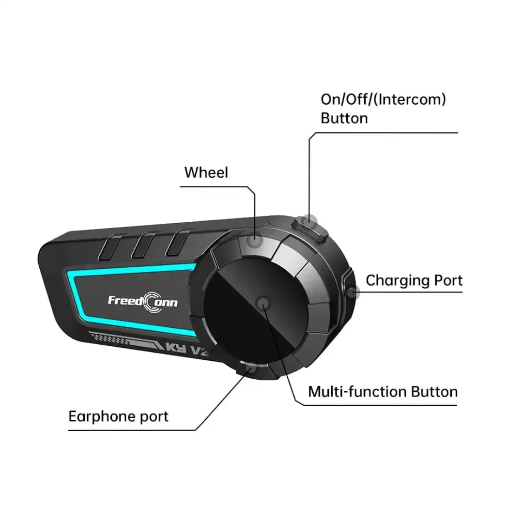 FreedConn KY V2 Bluetooth 6.0 Helmet Intercom