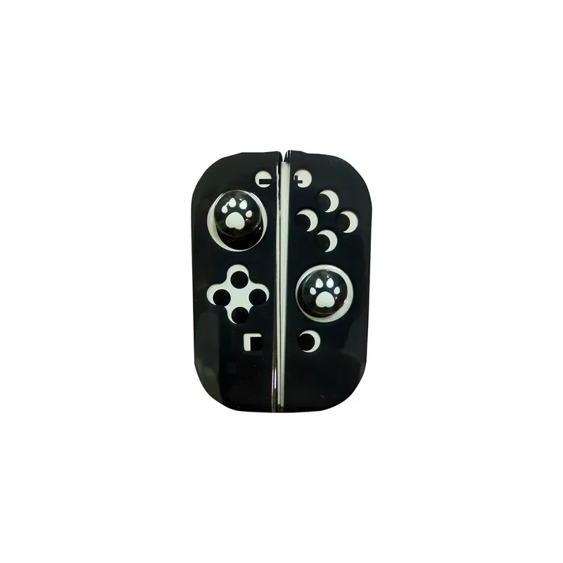 Lucky Fox Joy-Con Silicone Case with Thumb Grips - Black/Black