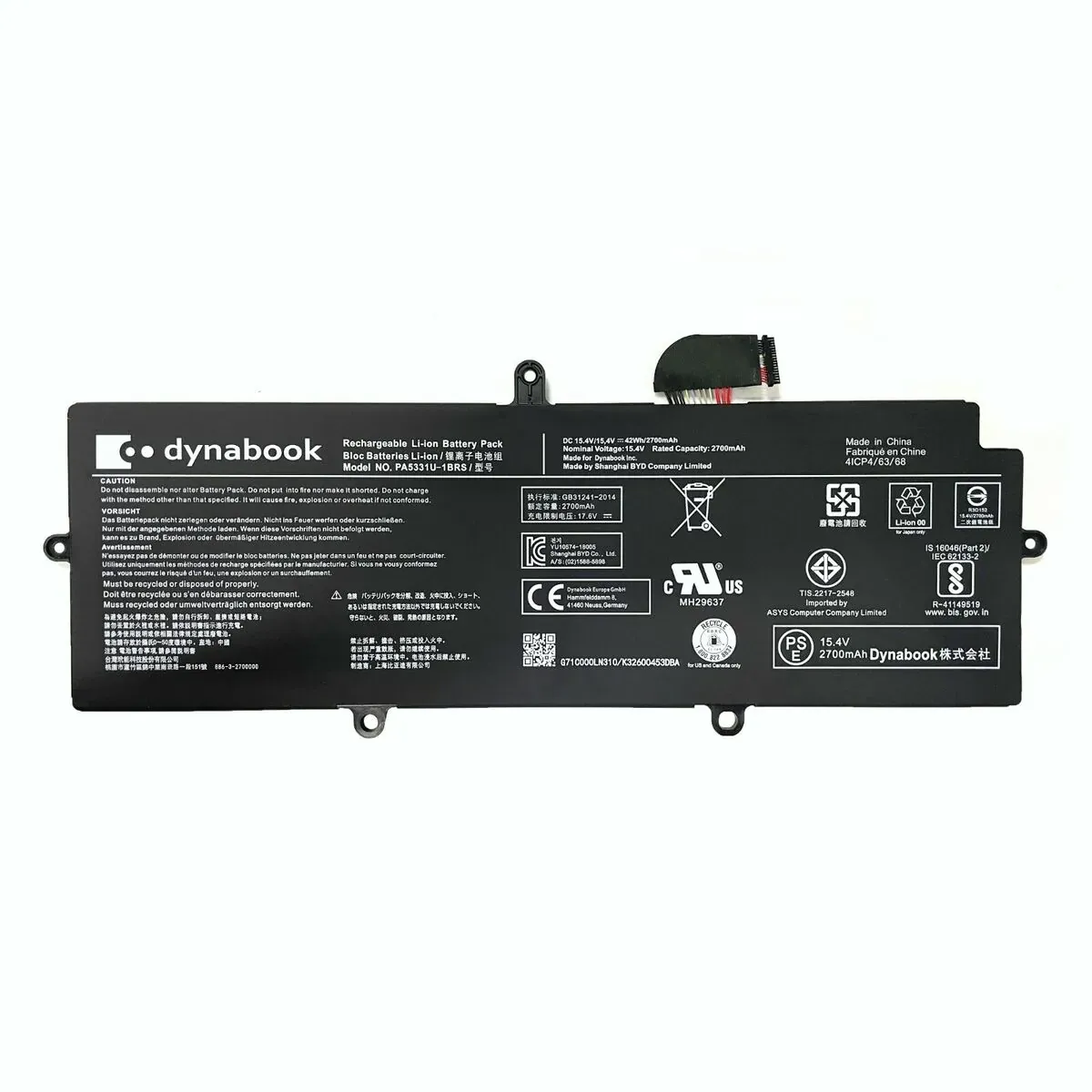 Battery Toshiba PA5331U-1BRS Compatible