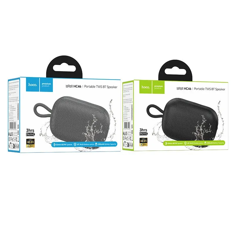 Hoco HC46 Sports Wireless Speaker Bluetooth 6.0 with TWS Pairing — Black