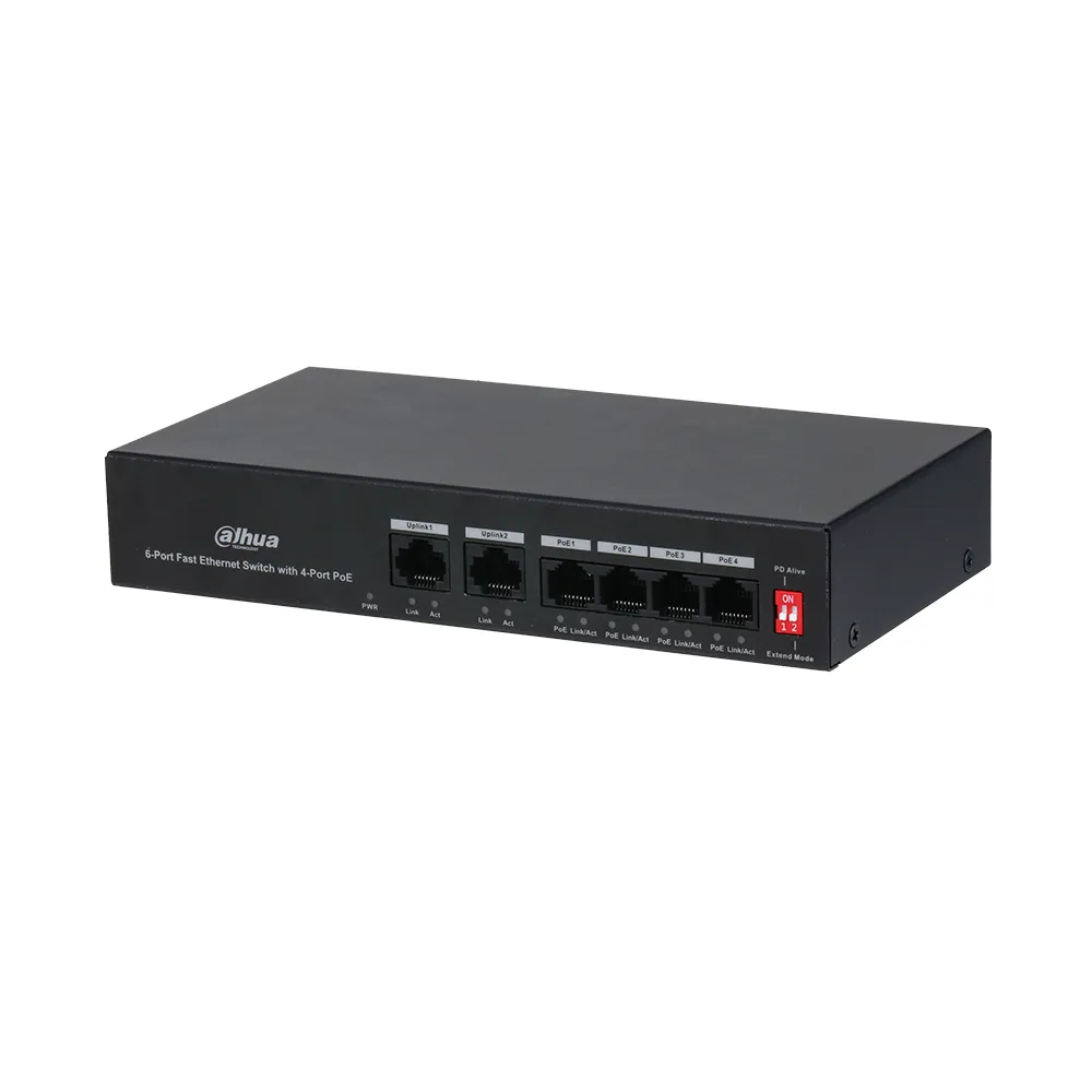 6-Port Fast Ethernet Switch with 4-Port PoE