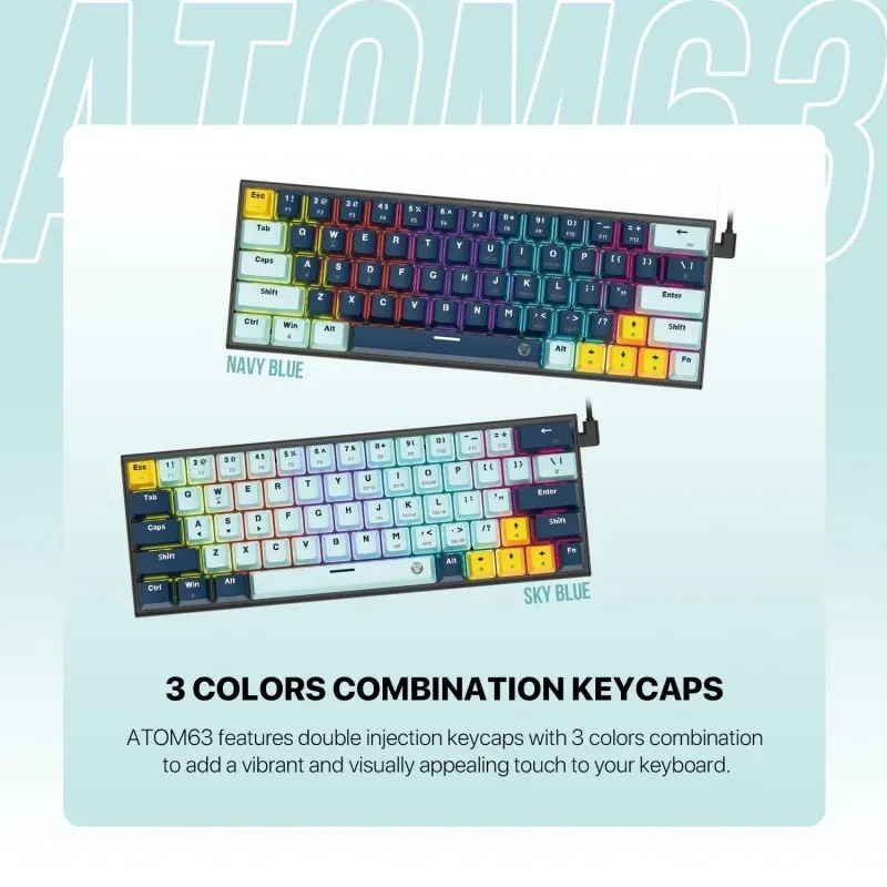 Fantech MIZU Edition ATOM63 Pro Wired Mechanical Keyboard