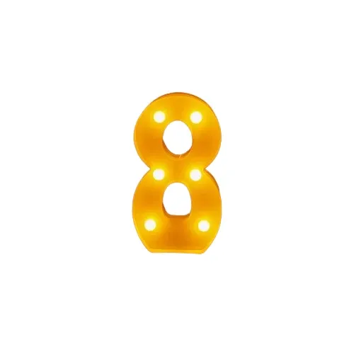 Light Marquee Sign Decor - Number Eight | 352-1/8