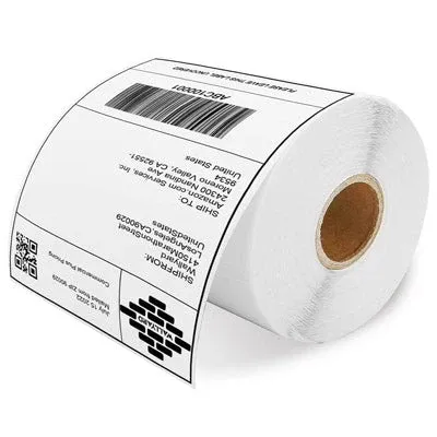 AIMO THERMAL WHITE LABEL ROLLS — 75x50mm-500/roll