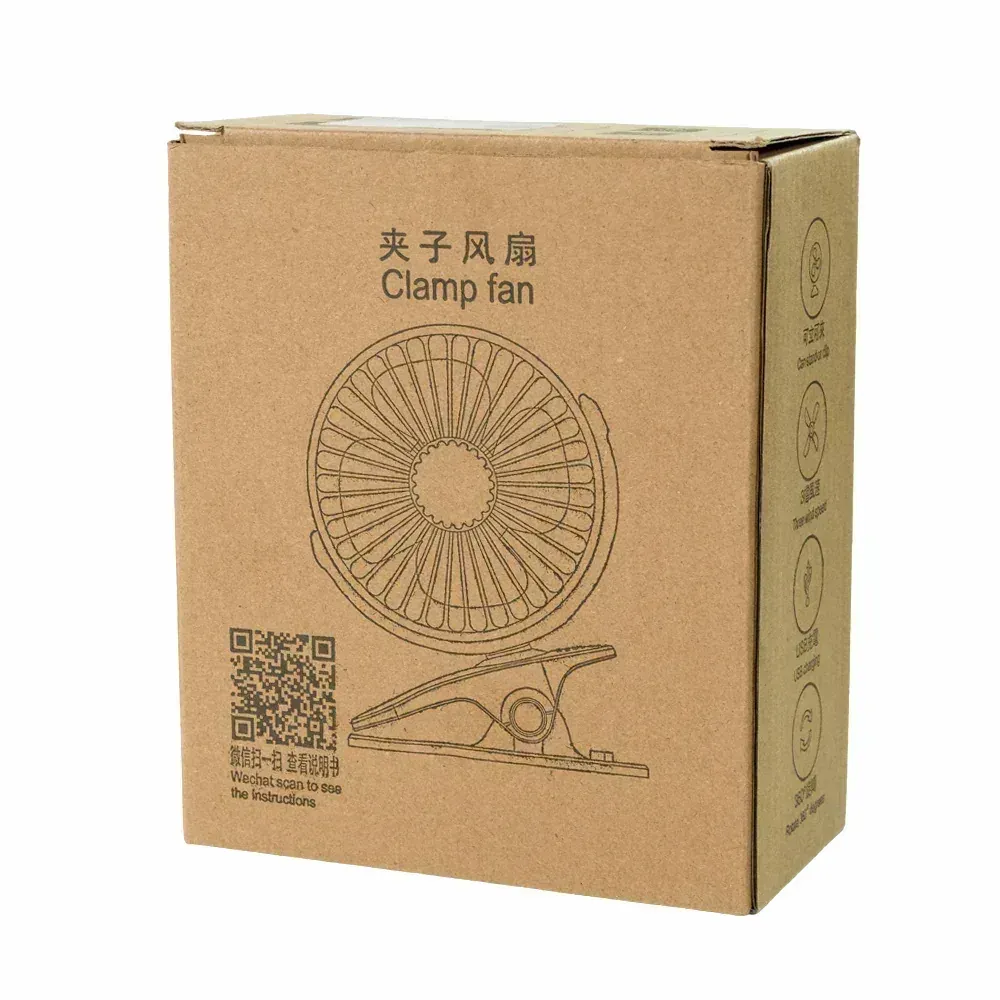 Portable Clip-On Fan JH-006 - Rechargeable USB Fan with 360° Rotation