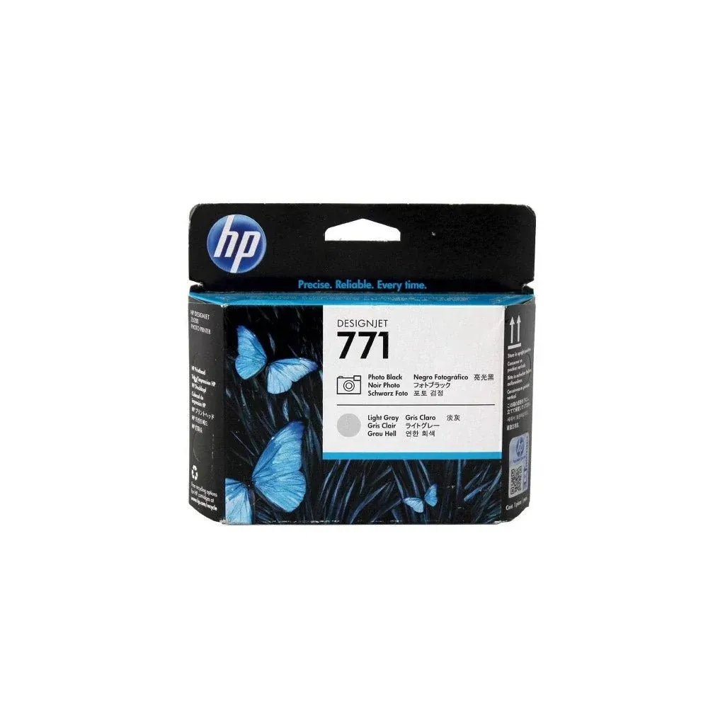 HP #771 PRINTHEAD & MAINTENANCE CARTRIDGE — PHOTO BLACK/LIGHT GRAY-EXPIRED 2024