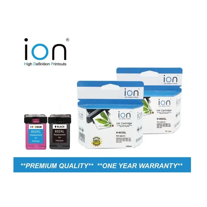 ION 652XL HP Compatible Ink Cartridge — COLOR