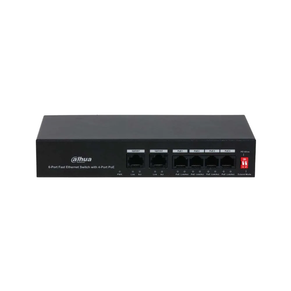 6-Port Fast Ethernet Switch with 4-Port PoE