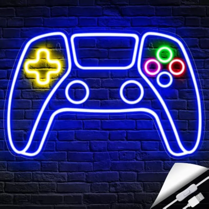 LED Light Neon Sign For Wall Decor 27×18 cm - PS5 Controller