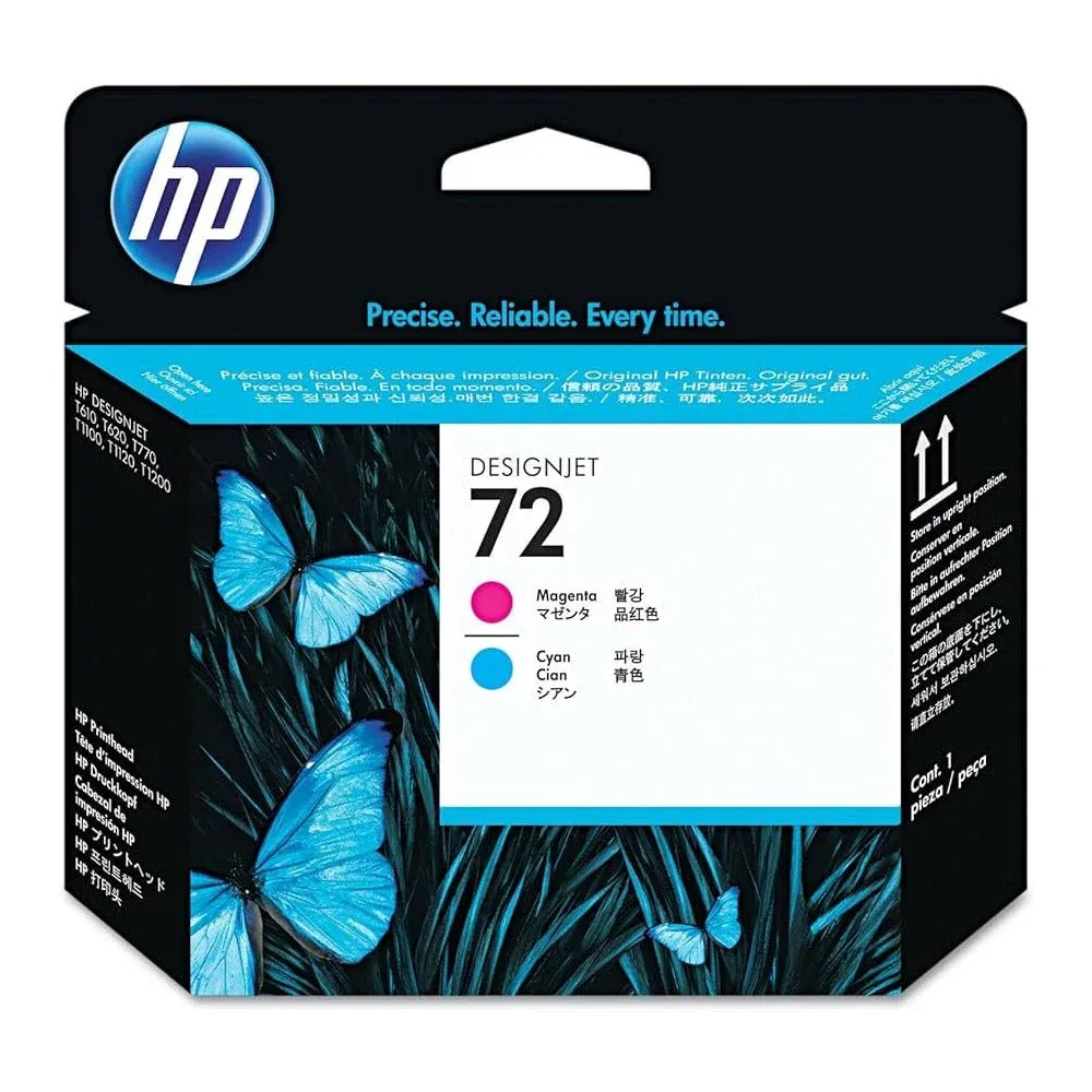 HP #72 PRINTHEAD — BLACK & YELLOW