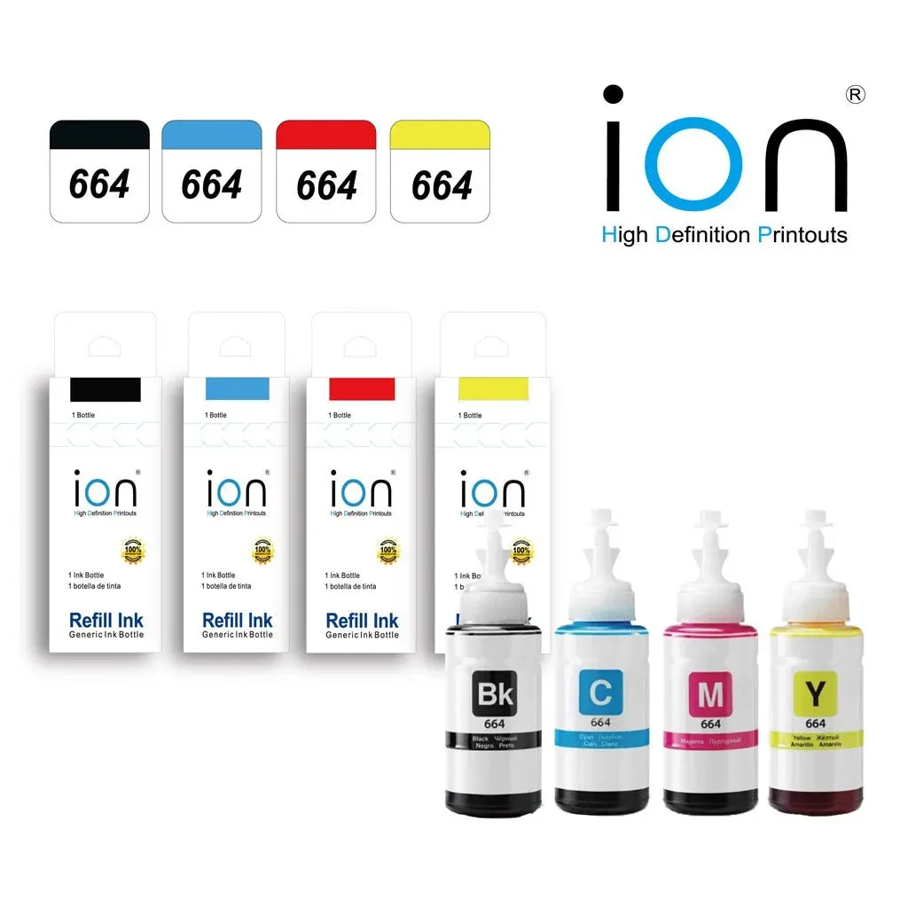 ION EPSON #664 T664 COMPATIBLE INK — BLACK