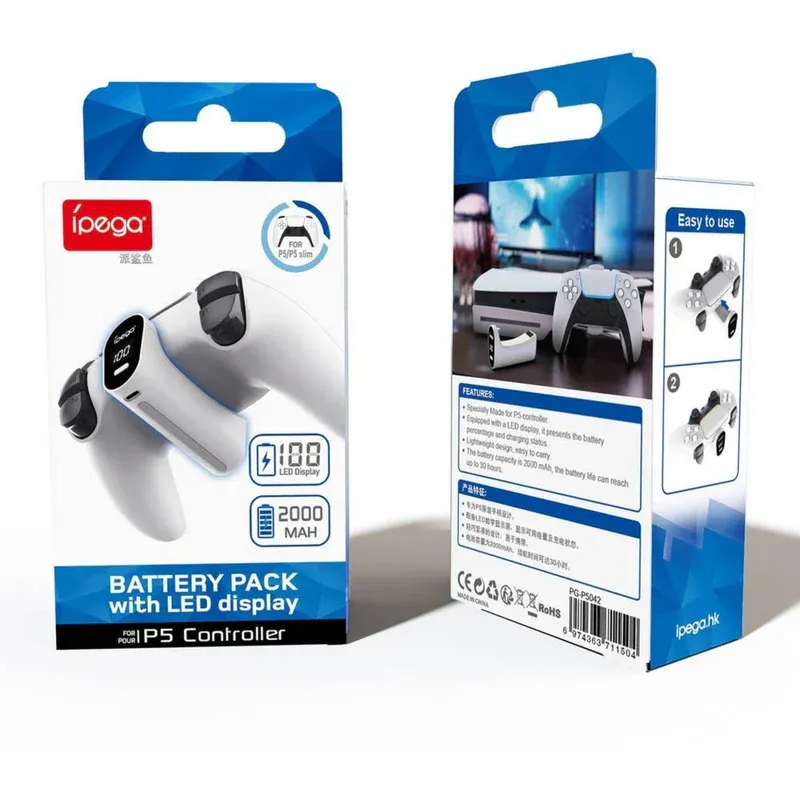 iPega PG-P5042 External Battery Pack for PS5 Controllers