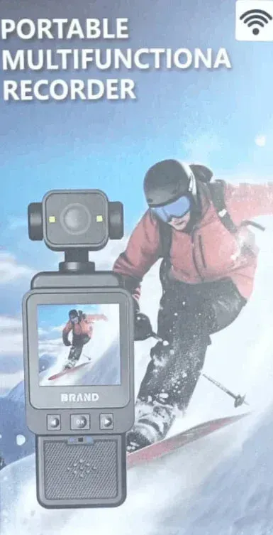Portable Action Camera - 1080p HD Body Cam with Wi-Fi & Night Vision