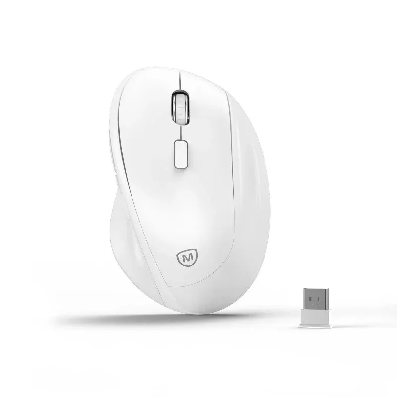 Micropack MP-V01W Silent Ergonomic Wireless Mouse - White — Purple