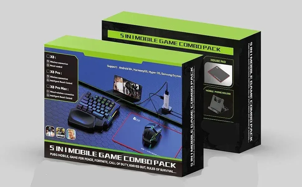 X8 5-in-1 Mobile Game Combo Pack