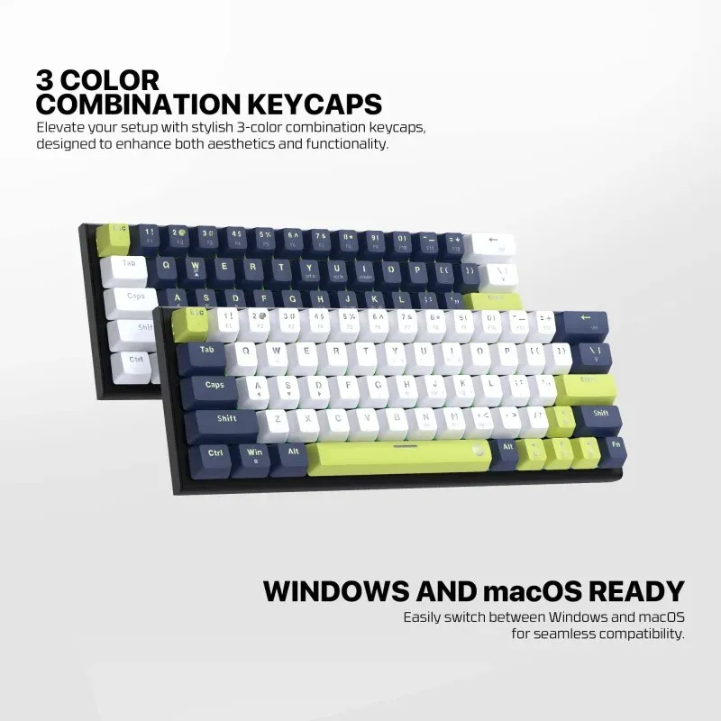 Fantech ATOM63 MORI Edition 60% Mechanical Gaming Keyboard — White