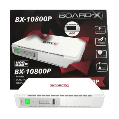Board-X BX-10800P 10800mAh PoE Router UPS
