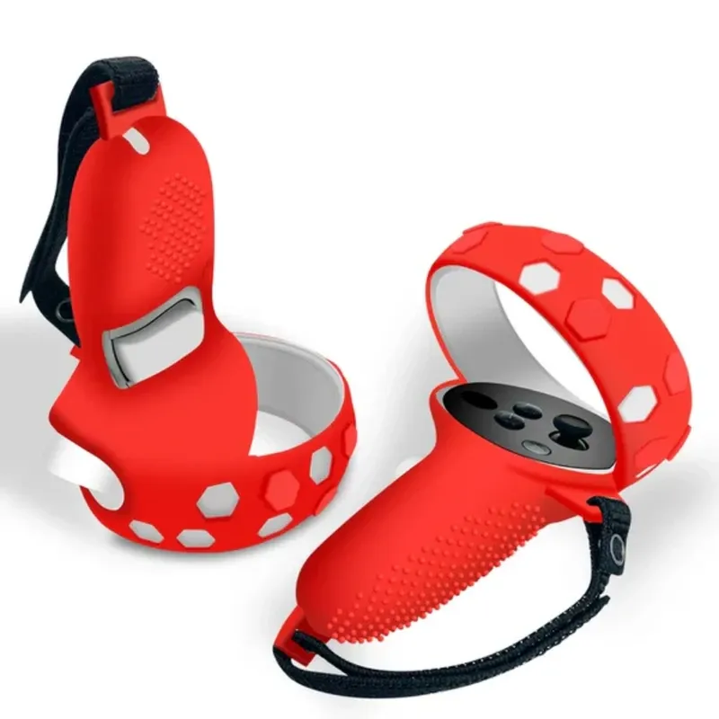 Controller Grip Cover with Handle for Meta Quest 2 - Red