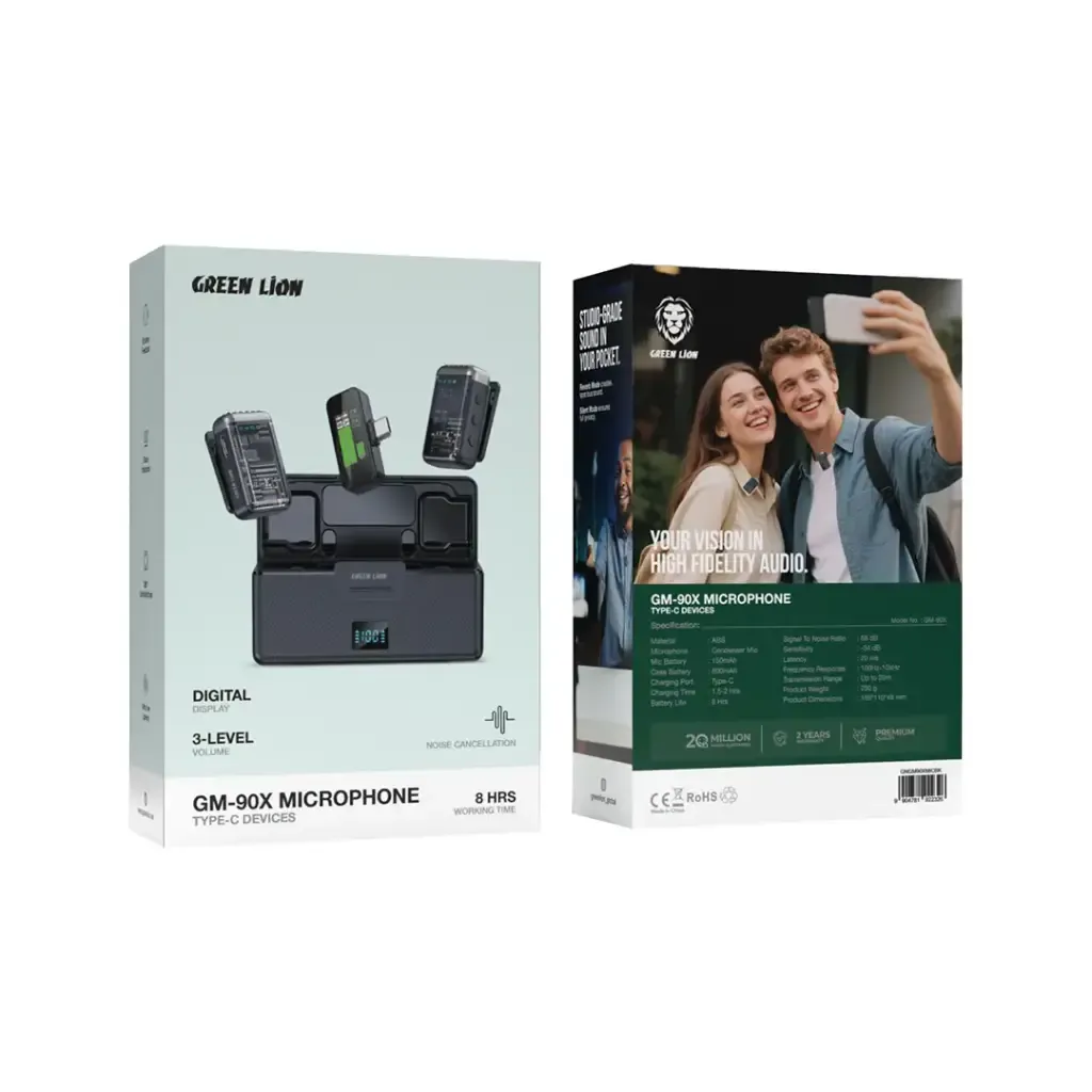 Green Lion GM-90X Professional Dual Wireless Microphone Type-C