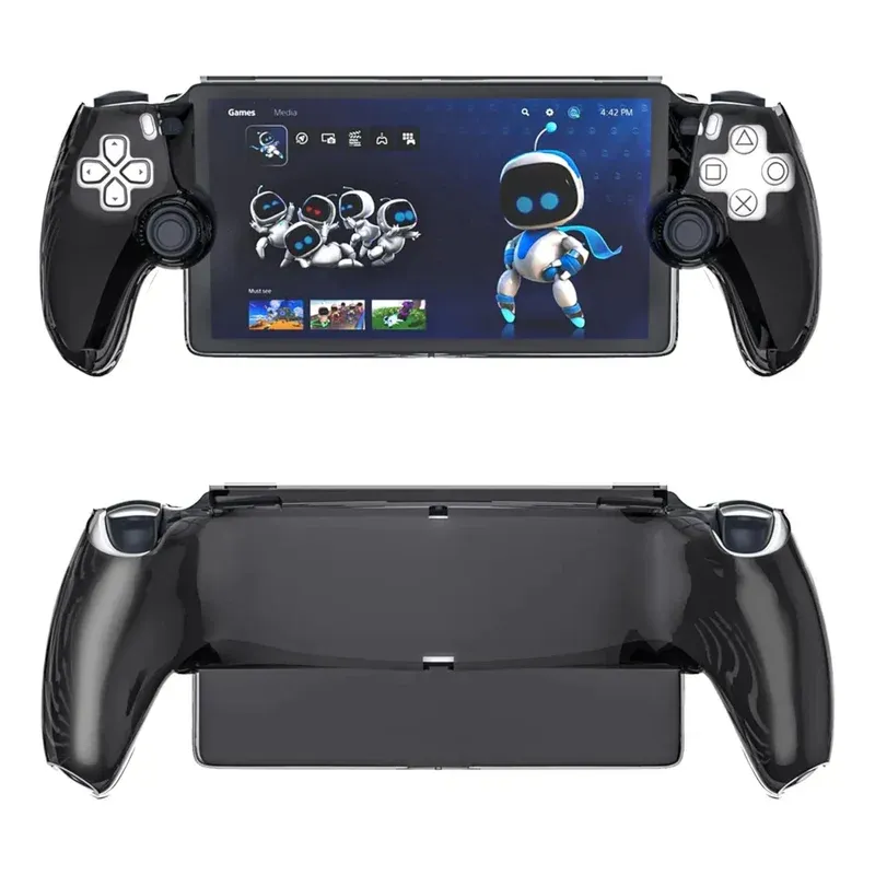 Lucky Fox LF-P526 Crystal Case for PlayStation Portal - Clear Black