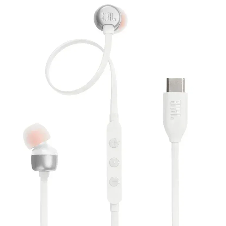 JBL Tune 310C USB-C Wired Hi-Res In-Ear Headphones — White