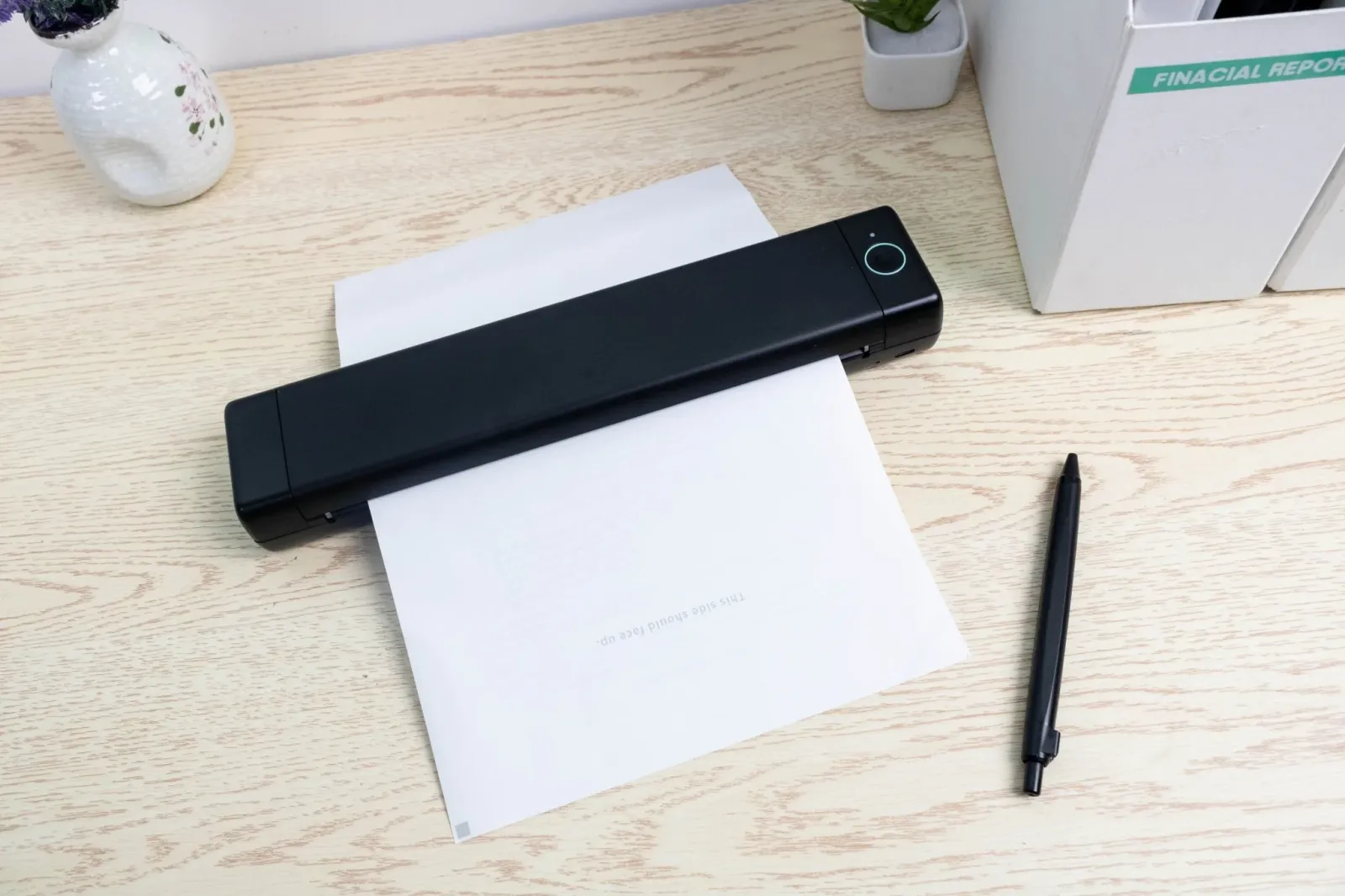 AIMO M08F A4 BLUETOOTH THERMAL PRINTER & A4 THERMAL PAPER — Printer