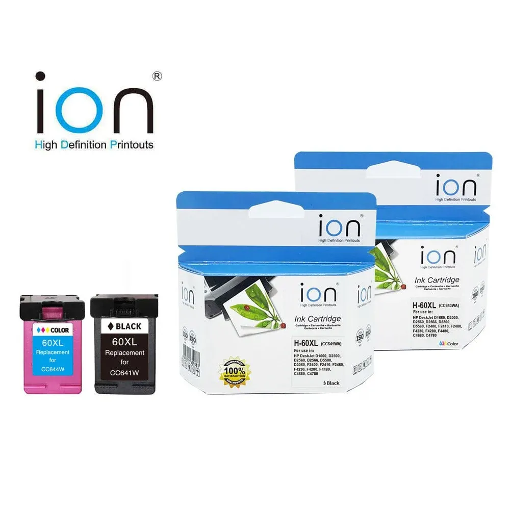 ION #60 HP Compatible Ink — BLACK