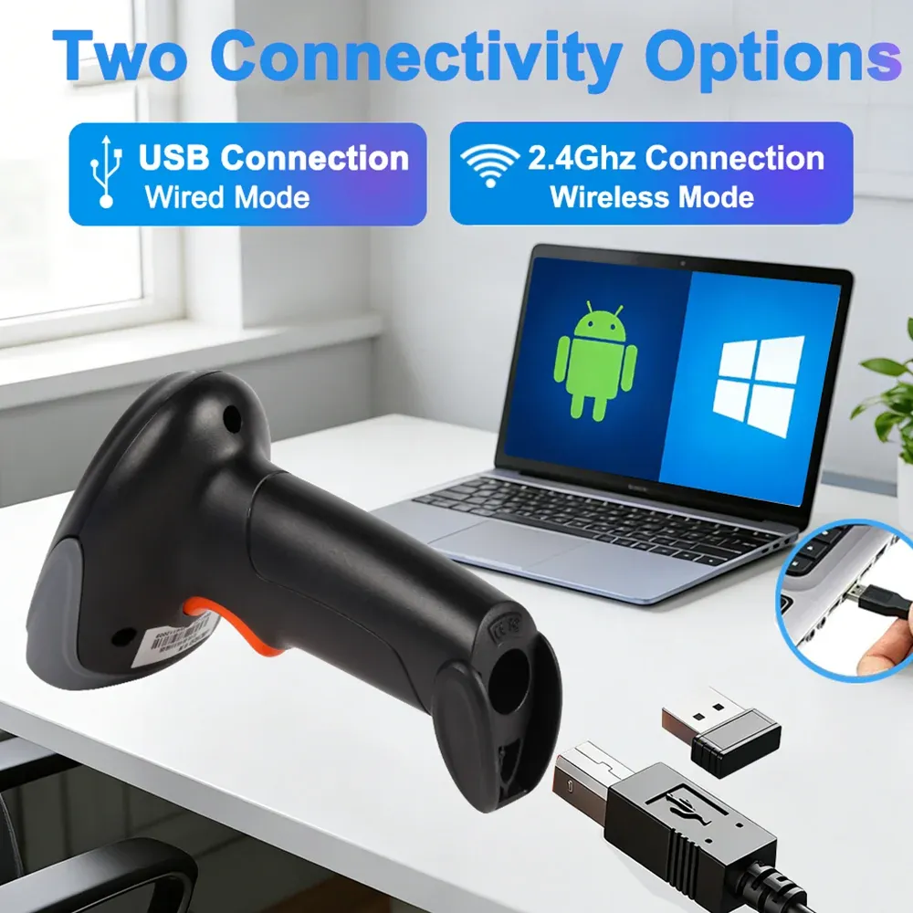 EDOO W41-22 WIRELESS HANDHELD BAR CODE SCANNER