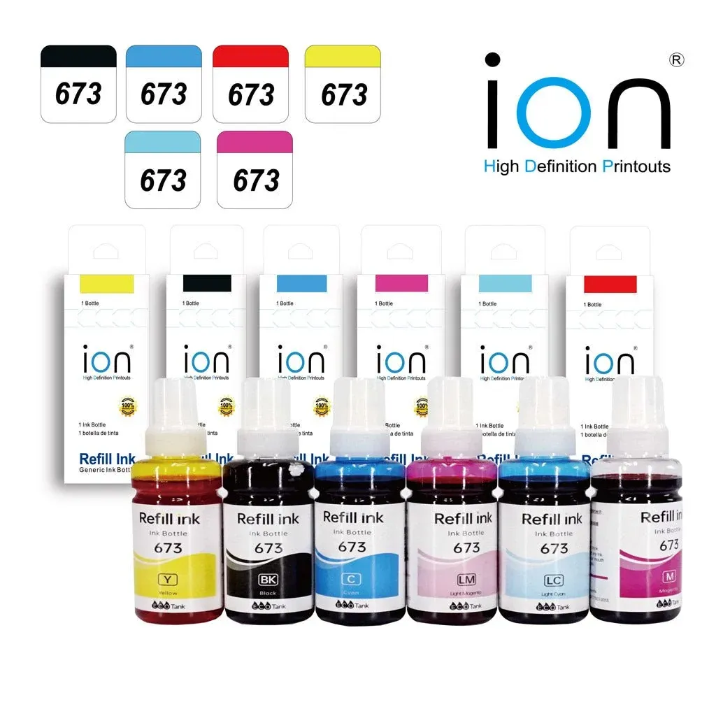 ION EPSON T673 COMPATIBLE INK — BLACK