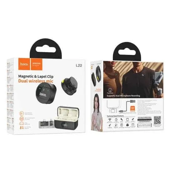Hoco L22 Bright Dual Wireless Microphone System with ENC