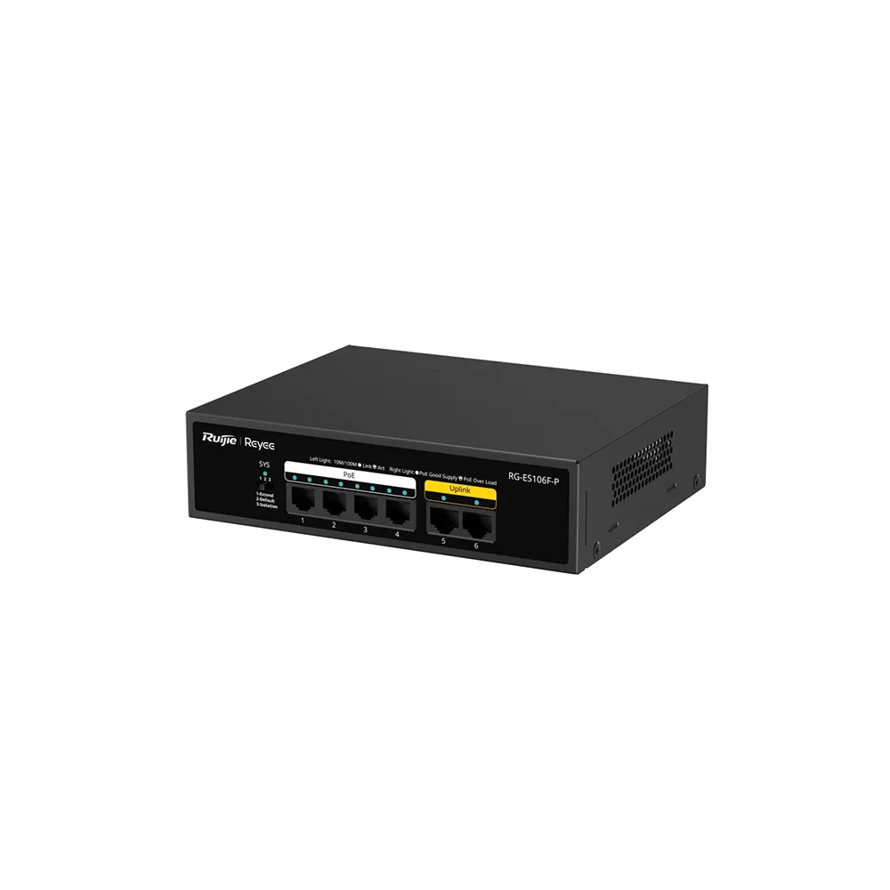 6-Port 10/100 Mbps Unmanaged PoE Switch