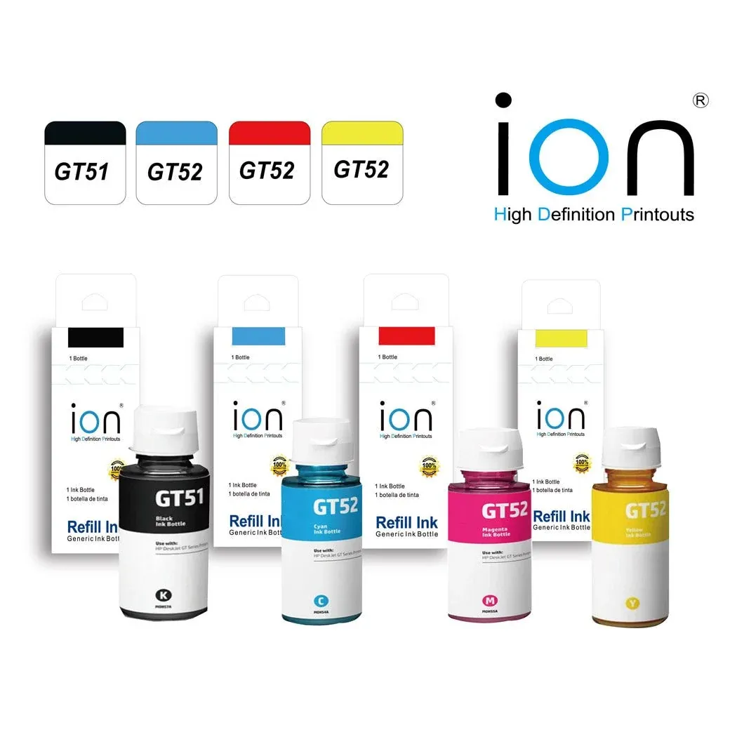 ION GT52 & GT53XL HP Compatible Ink Bottle — CYAN