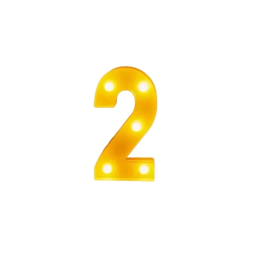 Light Marquee Sign Decor - Number Two | 352-1/2