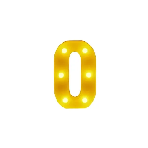 LED Light Marquee Sign Decor - Number Zero | 352-1/0