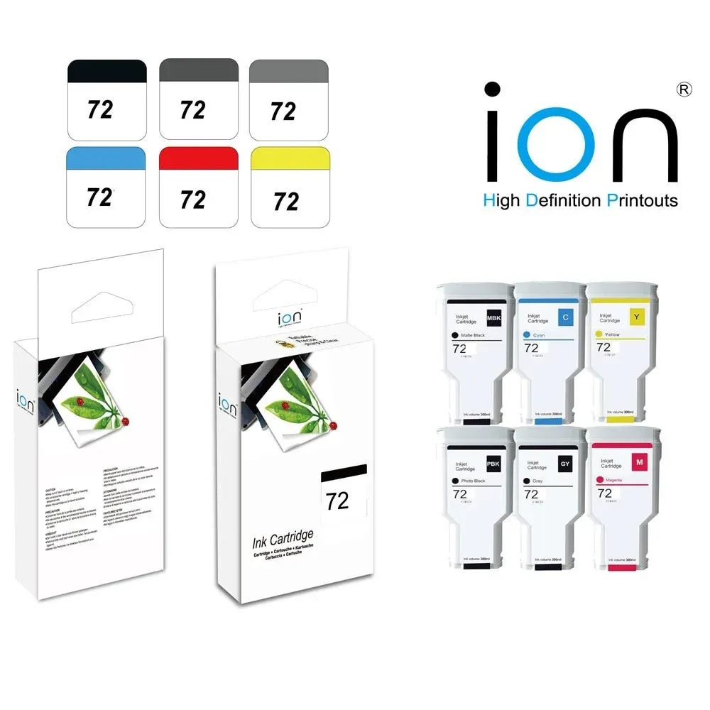 ION 72 HC Vivera 130ml Compatible Ink Cartridge — CYAN