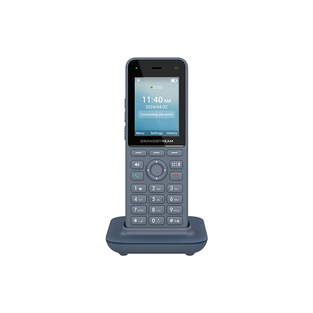 Cordless Wi-Fi IP Phone with Integrated Dual-Band Wi-Fi 6 802.11a/b/g/n/ac/ax and 12-hour talk time