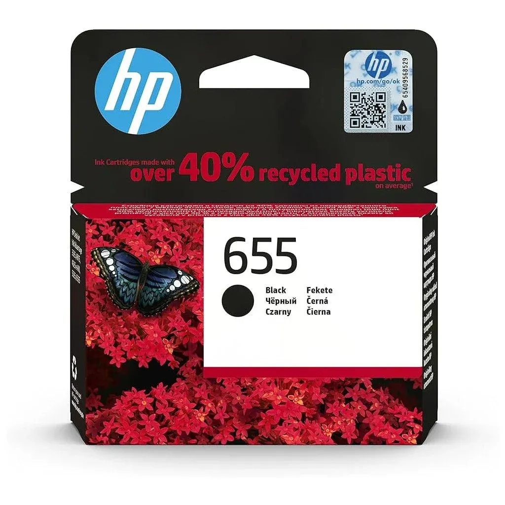 HP 655 Original Ink Cartridge — BLACK