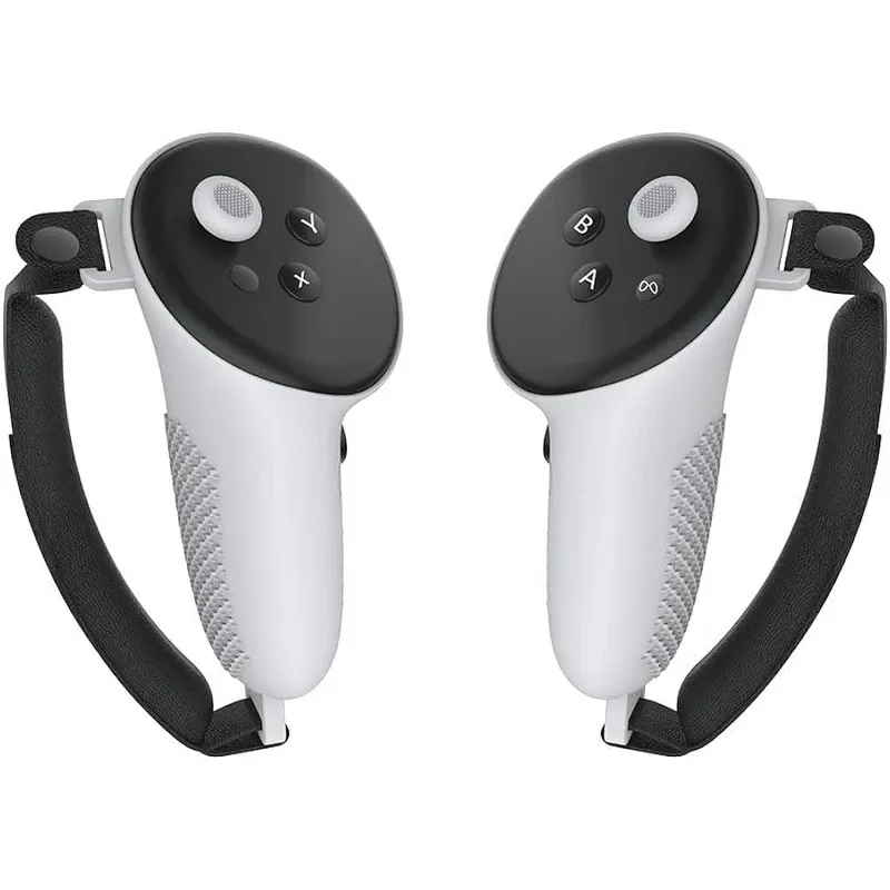 VR Controller Protective Silicone Cover with Analog Grips For Meta Quest 3 & Meta Quest 3s Controllers - White