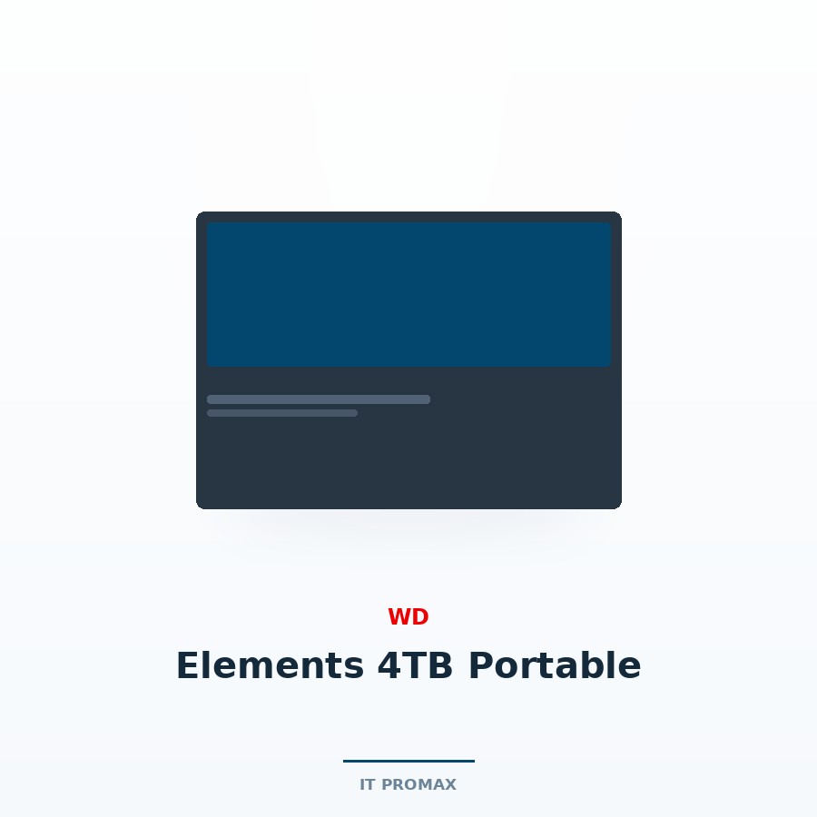 WD Elements 4TB Portable HDD